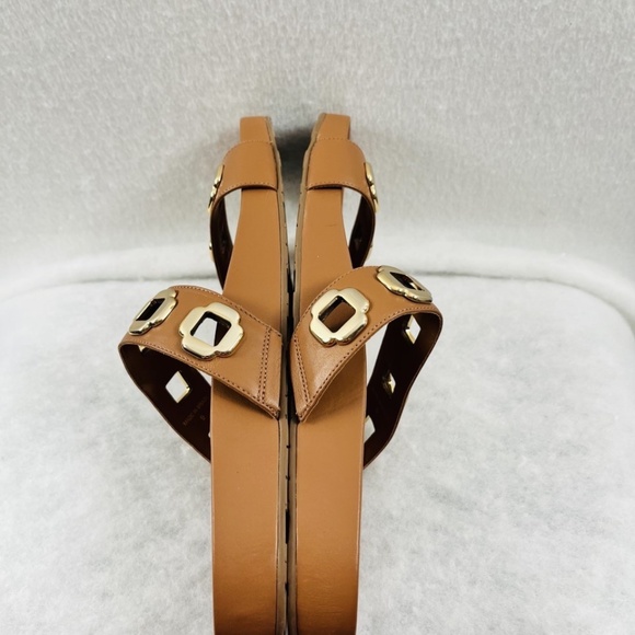 Larroudé Slide In Caramel Leather Size 9 NWOB Handmade in Brazil - Picture 7 of 11